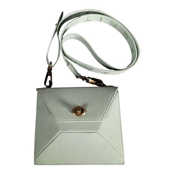 Parchita Shoulder Bag Purse Detachable Strap Mint Green Mini Vegan Leather - Picture 1 of 13
